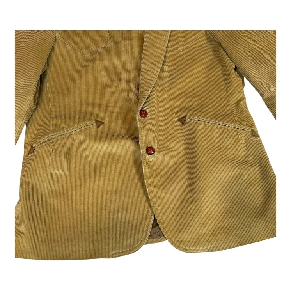 Vintage Levi's for Men Corduroy Blazer Tan‎ Camel Sport Coat Jacket 44 R